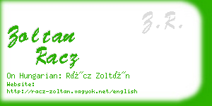 zoltan racz business card